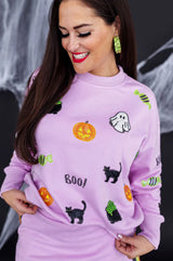 Lavender Spooky Season Sweatshirt