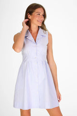 Ridley Dress - Sky Oxford Stripe