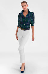Puff Sleeve Top - Green Multi Melville Tartan