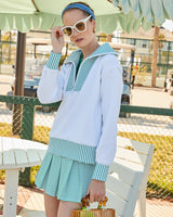Polished Double Knit Alley Quarter Zip - Super White