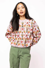 Light Pink Nutcracker & Candy Cane Sweatshirt