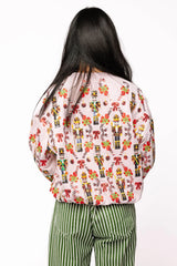 Light Pink Nutcracker & Candy Cane Sweatshirt