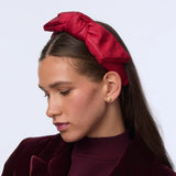 Crimson Red Holly Moire Headband