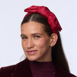 Crimson Red Holly Moire Headband