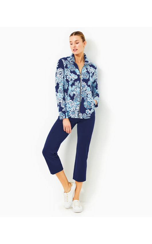 UPF50+ Leona Zip-up - Low Tide Navy Bouquet All Day