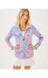 UPF50+ Leona Zip-Up - Elephant Splash