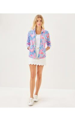 UPF50+ Leona Zip-Up - Elephant Splash