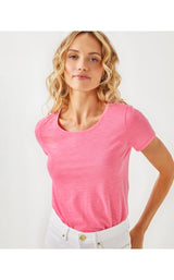 Etta Scoop-Neck Top - Rousseau Pink