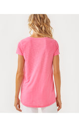 Etta Scoop-Neck Top - Rousseau Pink