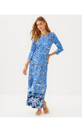 UPF50+ Seralina Maxi Dress - Sunwashed Blue Tall Tales