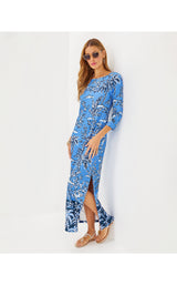 UPF50+ Seralina Maxi Dress - Sunwashed Blue Tall Tales