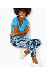 Emora Knit Pant - Low Tide Navy Bouquet All Day