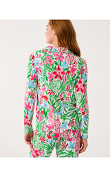 PJ Knit LS Button-Up Top - Multi Glowing Gardens