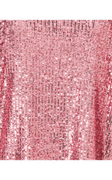 Cressida Knit Top - Conch Shell Pink Treasure Box Sequin Knit