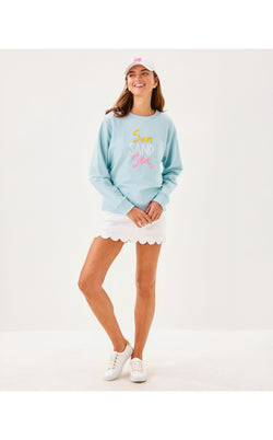 Ballad Long Sleeve Sweatshirt - Sun Sand Sea Embroidery