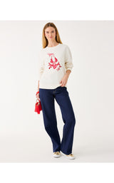 Ballad Cotton Sweatshirt - Coconut Festive Frocks Embellishment
