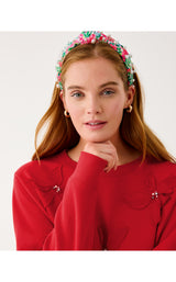 Ballad Cotton Sweatshirt - Cranberry Red Poinsettia Embellishment