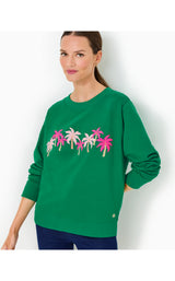 Ballad Long Sleeve Sweatshirt - Fiddle Leaf Green Palm Trees