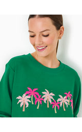 Ballad Long Sleeve Sweatshirt - Fiddle Leaf Green Palm Trees