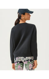 Ballad Long Sleeve Sweatshirt - Noir Palm Beach Toile