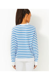 Ballad Long Sleeve Sweatshirt - Blue Stream Stripe Twin Palms