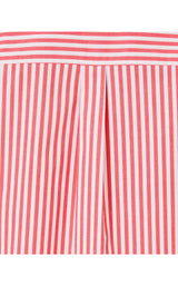 Lesia Relaxed Button Down Shirt - Rococo Red Cabana Stripe