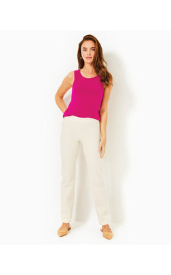 Declynn Bi-Stretch Slim Leg Pant - Creme Brulee