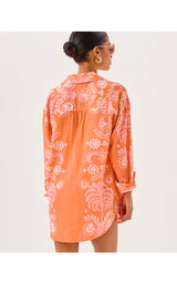 Kwitney Long-Sleeve Coverup - Breezy Palm