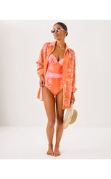 Kwitney Long-Sleeve Coverup - Breezy Palm