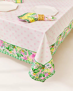 Printed Tablecloth - Multi Via Amore Spritzer Engineered Tablecloth