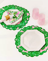 Printed Scallop Edge Placemat Set - Conch Shell Pink Lets Go Bananas