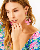 Come On Clover Earrings - Conch Shell Pink