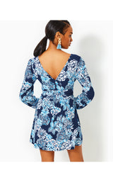 Riza Long-Sleeved Romper - Bouquet All Day