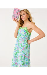 Amalfi Silk Maxi Dress - Salt Pond Blue Sunny Dee Engineered Woven Maxi