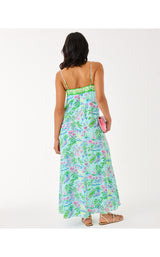 Amalfi Silk Maxi Dress - Salt Pond Blue Sunny Dee Engineered Woven Maxi