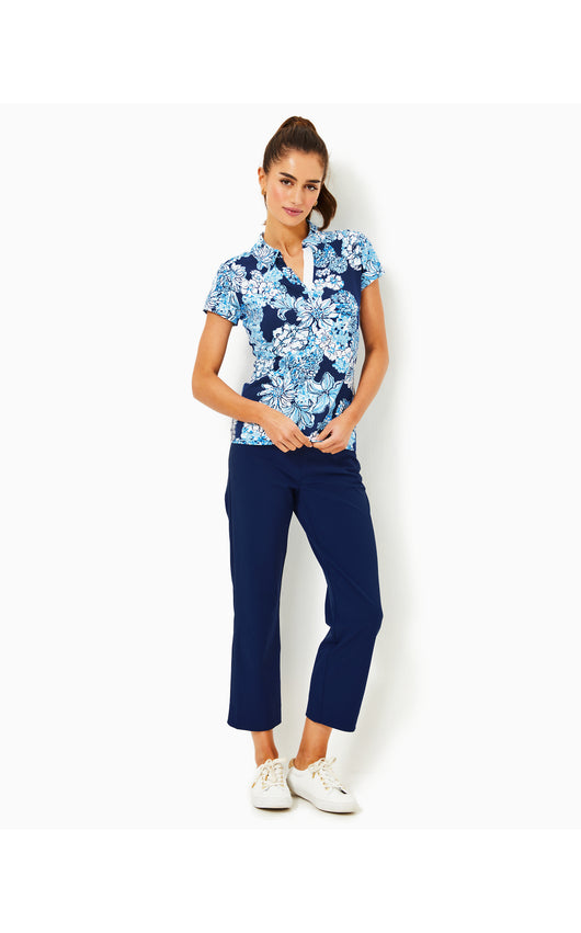 UPF50+ Frida Polo - Low Tide Navy Bouquet All Day