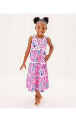 Mini Pollie Midi Dress - Rousseau Pink Barefoot Beachcombers