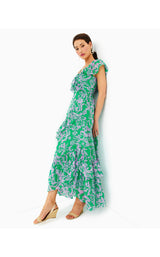 Rosalynn Ruffle Maxi Dress - Salty Sandbar