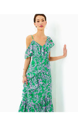 Rosalynn Ruffle Maxi Dress - Salty Sandbar