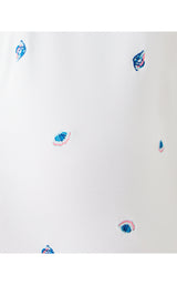 UPF50+ Frida Polo -  Resort White Gone Shellin Embroidery