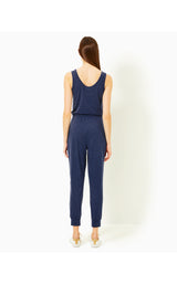 UPF50+ Maisie Jumpsuit - Heathered Med Blue X Noir