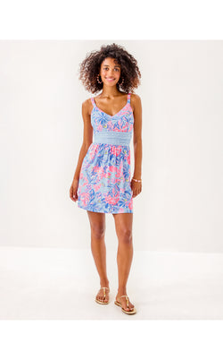 Nemy Skirted Romper - Elephant Splash
