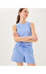 UPF50+ Lillabeth Short - Heathered Jacaranda Blue