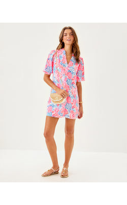 Mialeigh Elbow Sleeve Linen Dress - Sun Sea Sand