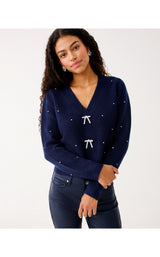 Ellorie Sweater - True Navy Paradise Rhinestones