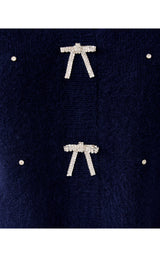 Ellorie Sweater - True Navy Paradise Rhinestones