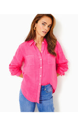 Sea View Button Down - Passion Fruit Pink