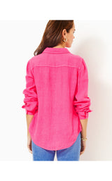 Sea View Button Down - Passion Fruit Pink