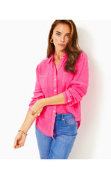 Sea View Button Down - Passion Fruit Pink