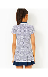 UPF50+ Jessamy Dress - Low Tide Navy X Resort White Butterfly Pattern